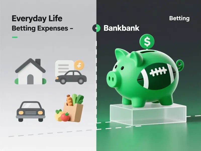 Infograf&iacute;a mostrando la separaci&oacute;n entre gastos cotidianos y el bankroll dedicado exclusivamente a apuestas deportivas