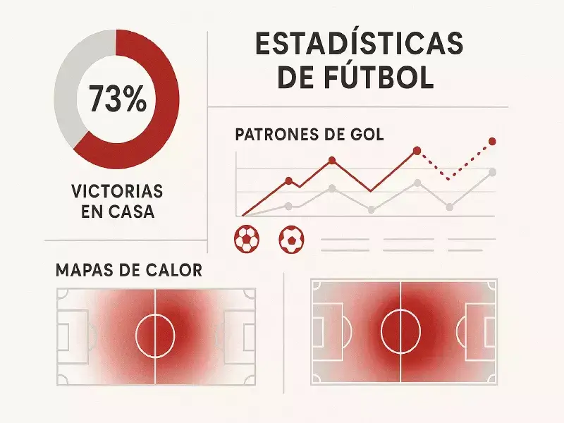 Infografía de estadísticas del Rayo Vallecano con gráficos de rendimiento