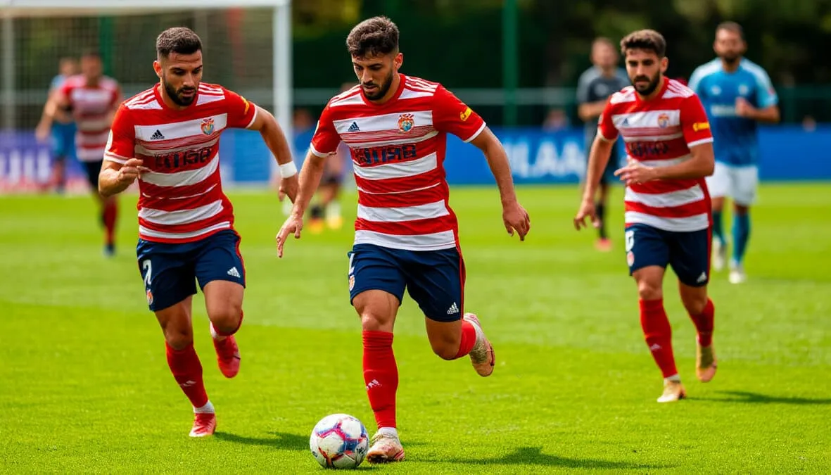 Jugadores del Rayo Vallecano en acci&oacute;n ofensiva durante un partido de LaLiga