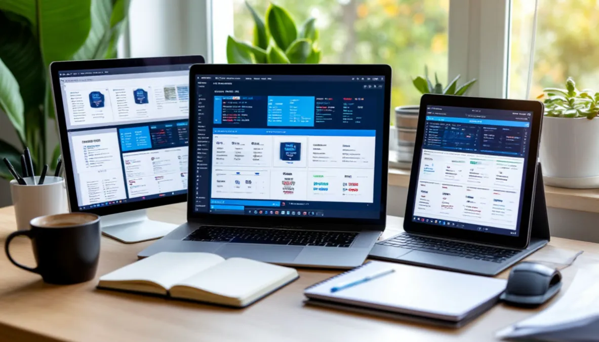 Espacio de trabajo organizado con múltiples fuentes de datos abiertas