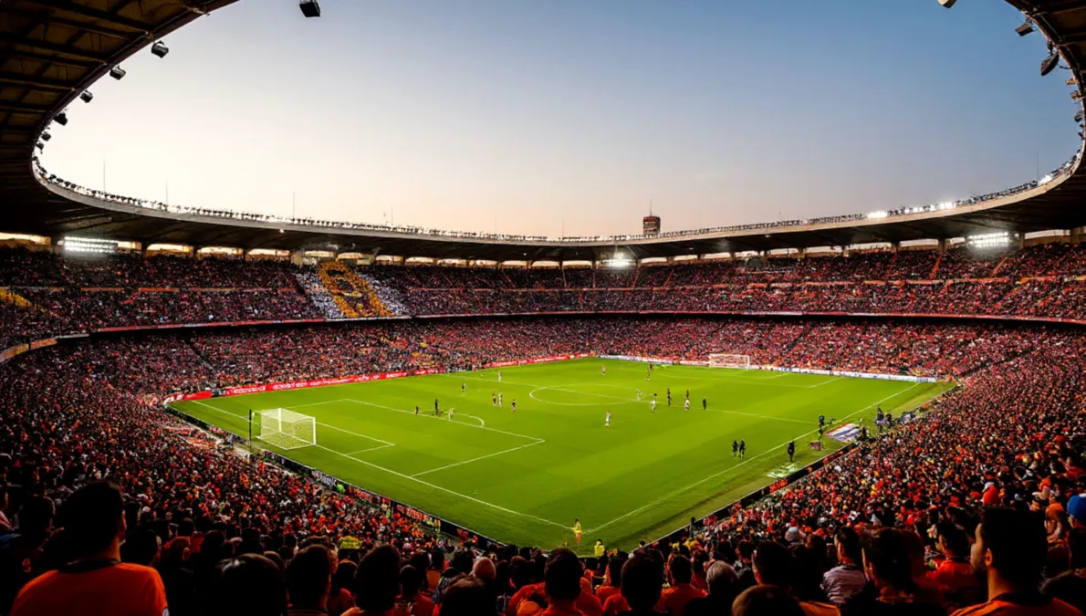 Vista panorámica del Estadio de Vallecas durante un partido de LaLiga