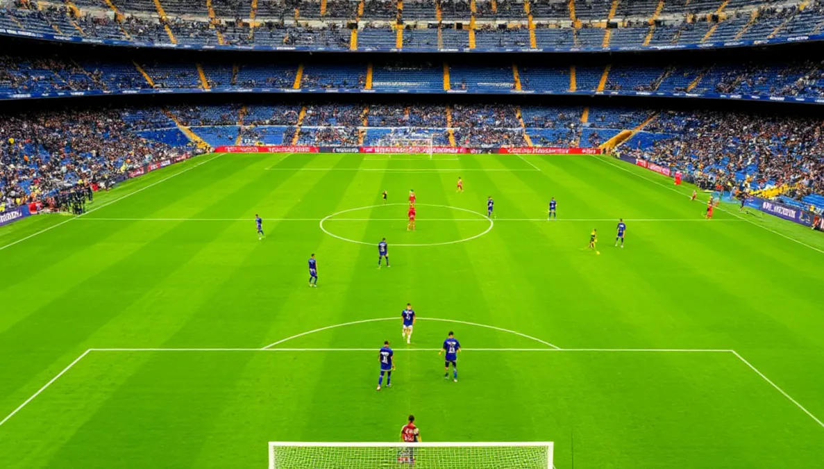 Partido del Rayo Vallecano en directo con aficionados viendo la acción