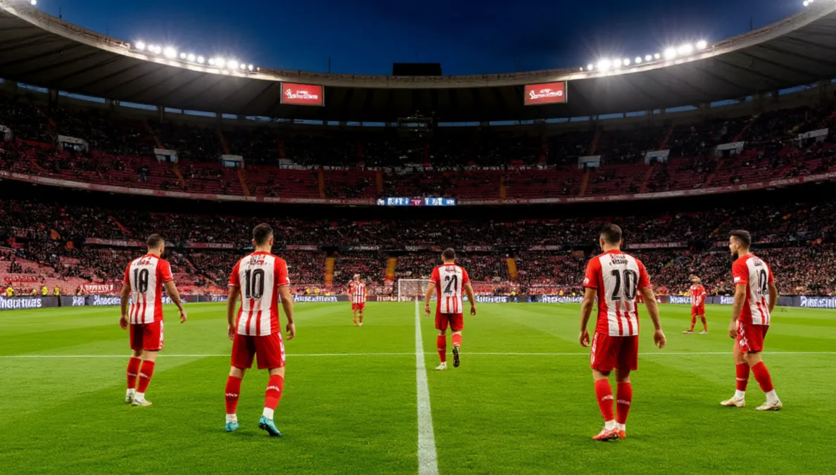 Partido del Rayo Vallecano en el Estadio de Vallecas con el marcador visible