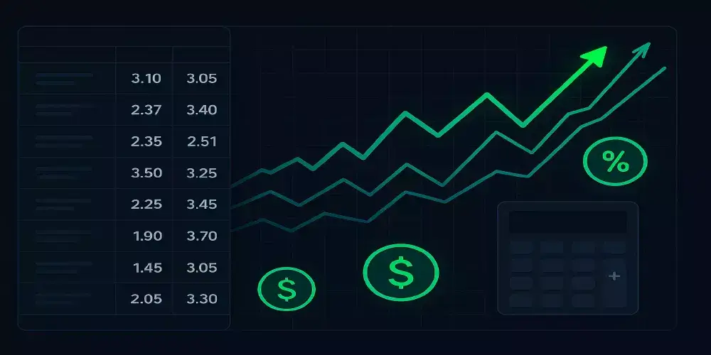 Gráfico de mercados de apuestas más rentables para el Rayo