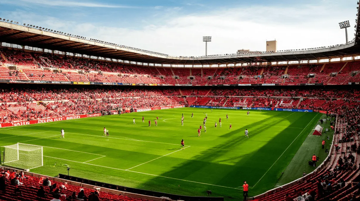 Vista del Estadio de Vallecas durante un partido contra equipos de zona baja